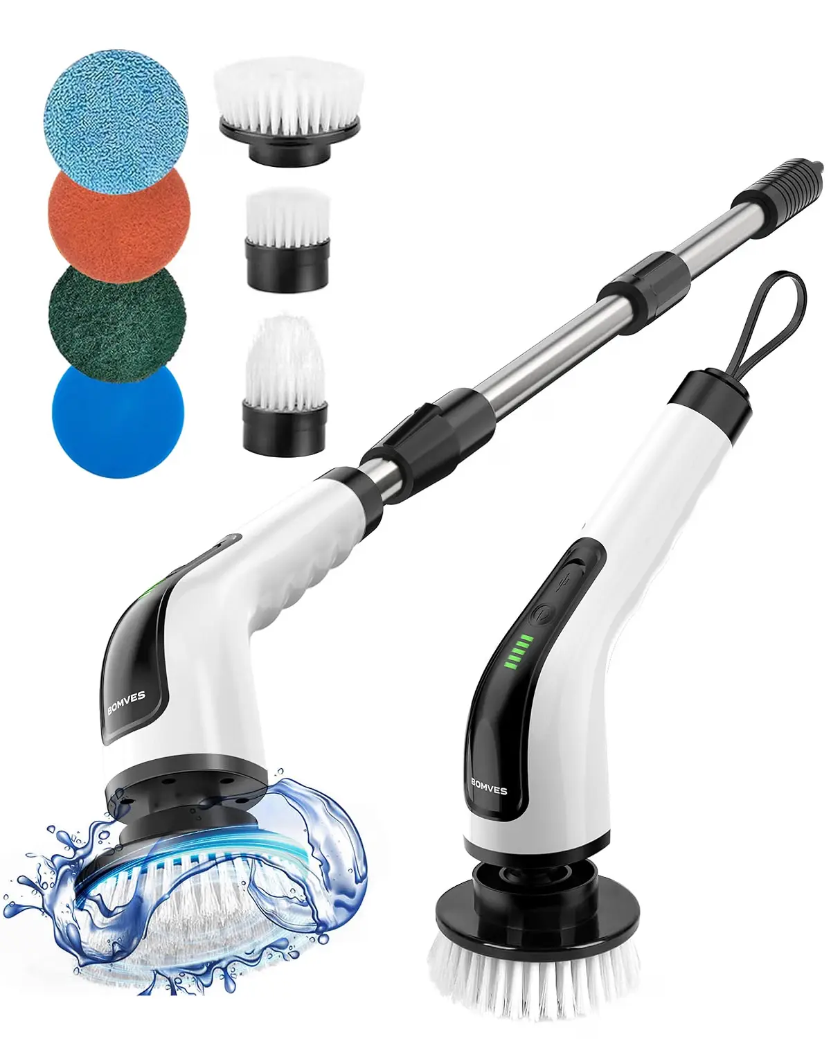 Electric Spin Scrubber with Long Handle
