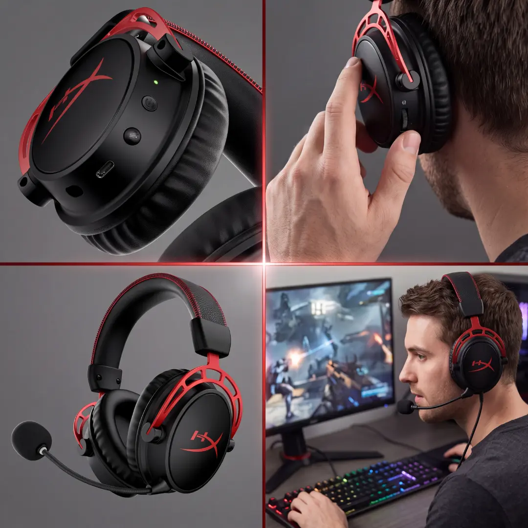HyperX Cloud Alpha Wireless Gaming Headset | 300-Hour Battery